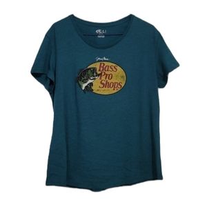 Bass Pro Shops Teal Blue Logo Tshirt